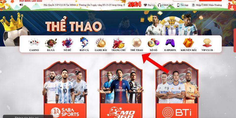 Truy cập trang MB66 để trải nghiệm
