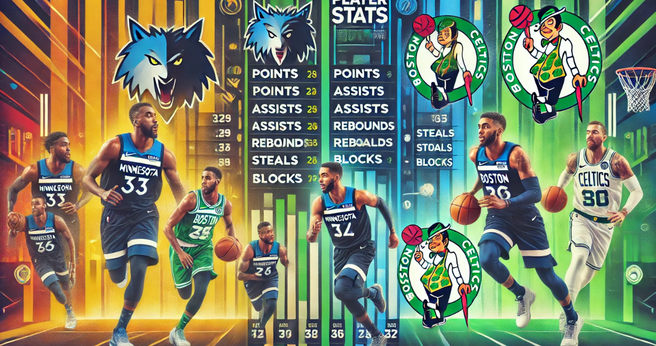 timberwolves vs boston celtics match player stats