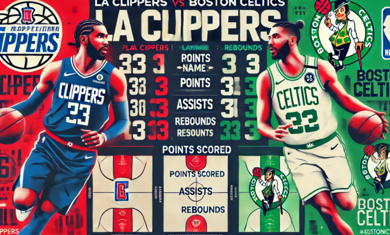 la clippers vs boston celtics match player stats