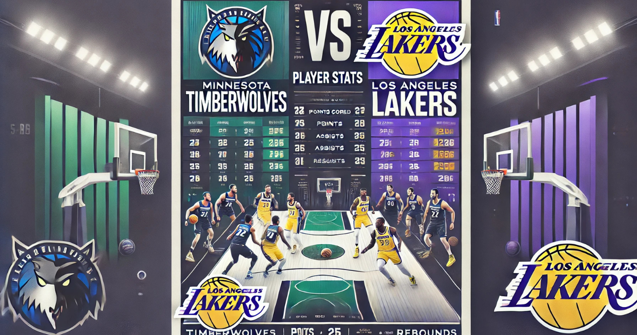 minnesota timberwolves vs lakers match player stats